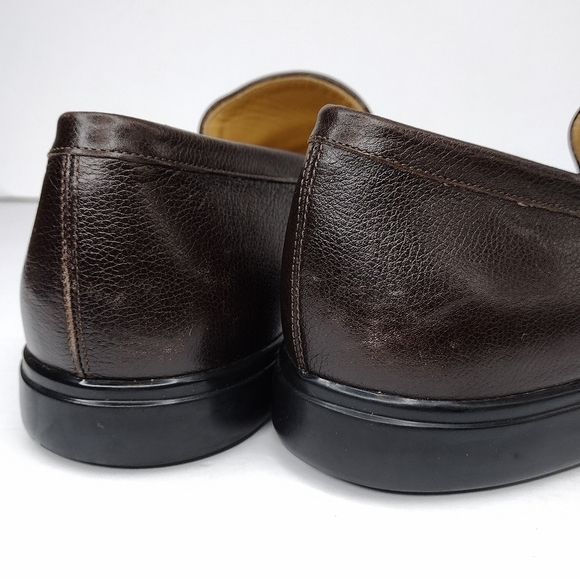 Cole Haan Nike Air Men\'s Brown Leather Office Penny Slip On Loafers Size 11.5